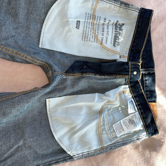 Levi's 505 Mens Original Regular Fit Jeans Straight Leg Dark Wash 32x34 - Picture 11 of 13